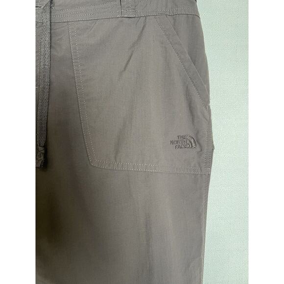 North Face Zip Off Pants Short Court Cargo Women Size 10 Gray Pants - Picture 2 of 11
